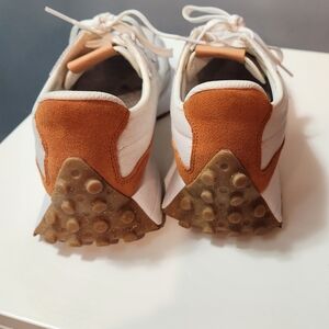 New Balance 327 Womens Cream and Tan Sneakers